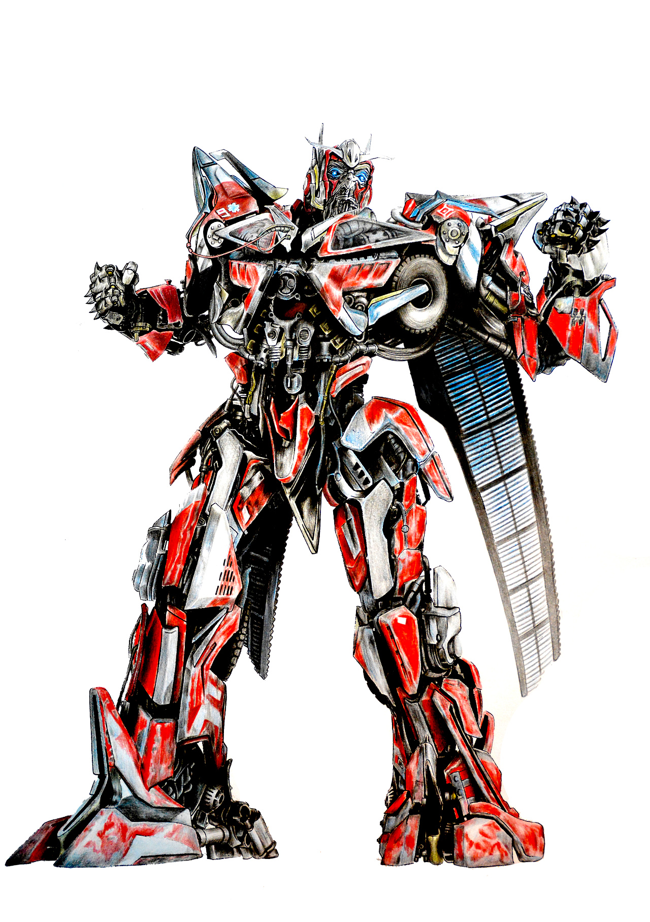 彩鉛手繪-御天敵 機械